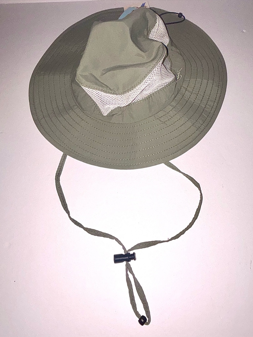 NWT Panama Jack Olive Mesh Boonie Hat with Chin Strap